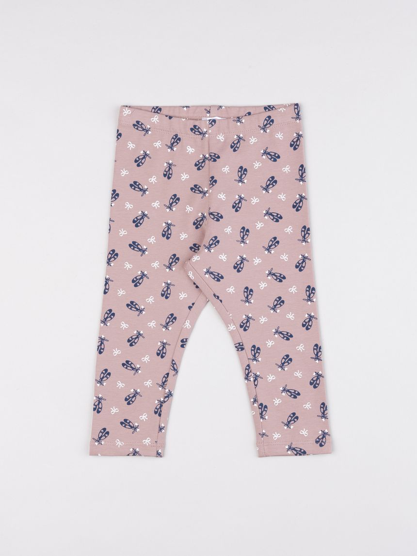 Legging leggero bimba rosa danza