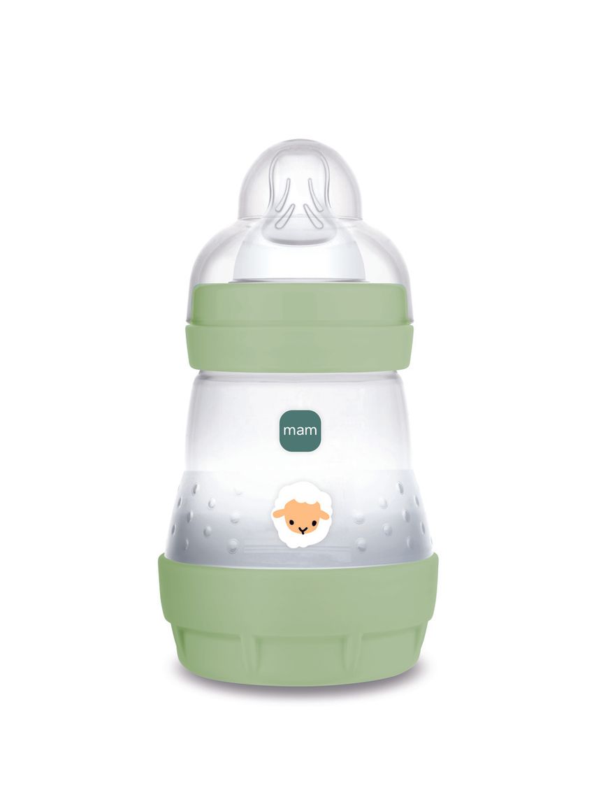 Mam biberon easy start 160 ml, biberon anticolica per allattamento misto che riduce le bolle d'aria e il rischio di coliche, verde