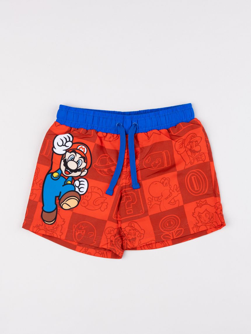 Costume boxer bambino super mario rosso