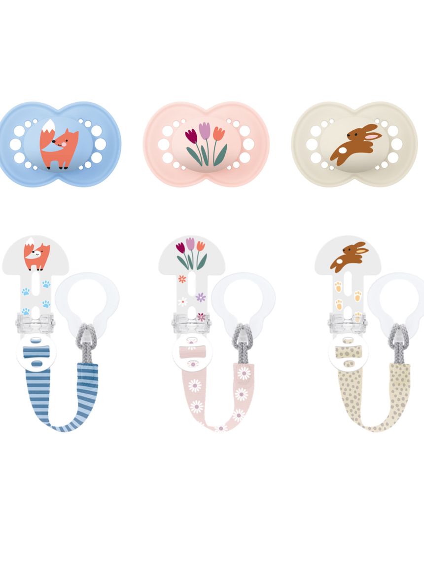 Combi pack succhietto original 6+ mesi + clip it! colori assortiti - mam