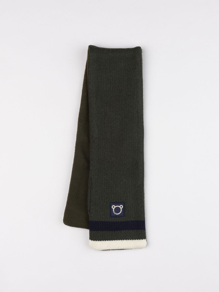 Sciarpa bimbo verde patch orso