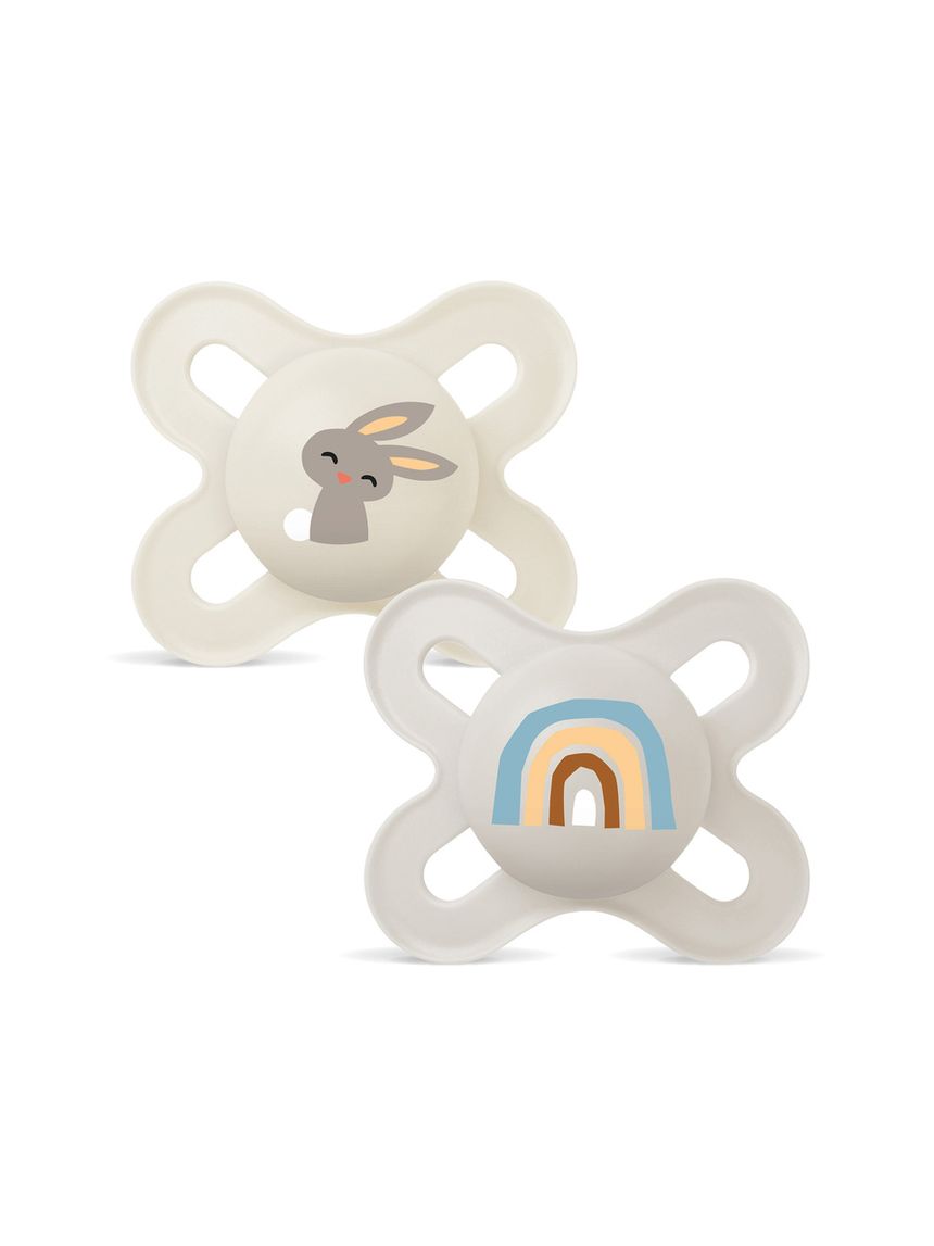 Mam original start succhietto 0-2 mesi (set da 2), ciuccio mam 0-2 mesi con tettarella ortodontica in silicone, neutro