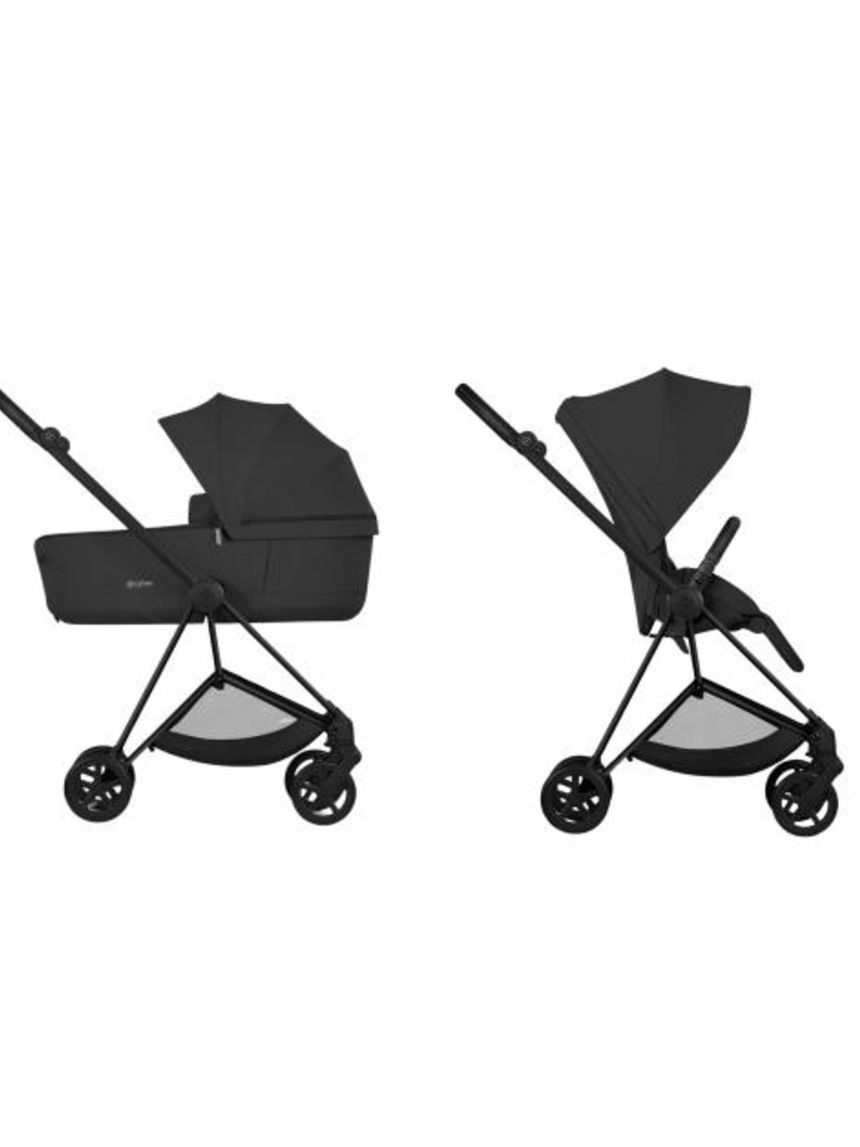Duo mios comfort matt black incl. lux carry cot fold sepia black - cybex platinum