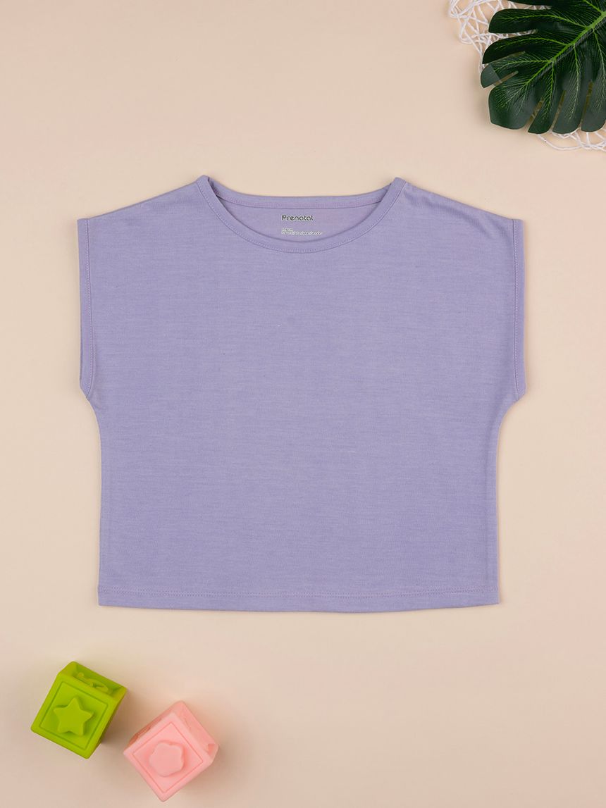 T-shirt bimba lilla big size