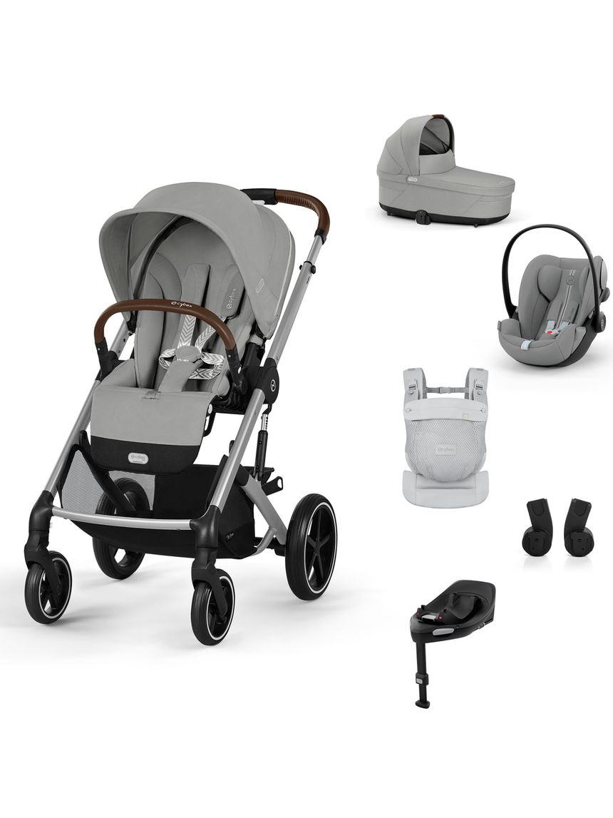 Pack m trio balios s lux stone grey, base g3, amya dune grey - cybex
