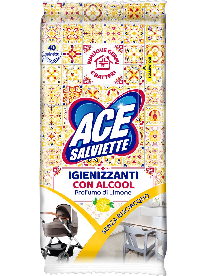 Ace salviette igienizzanti limone x40/it