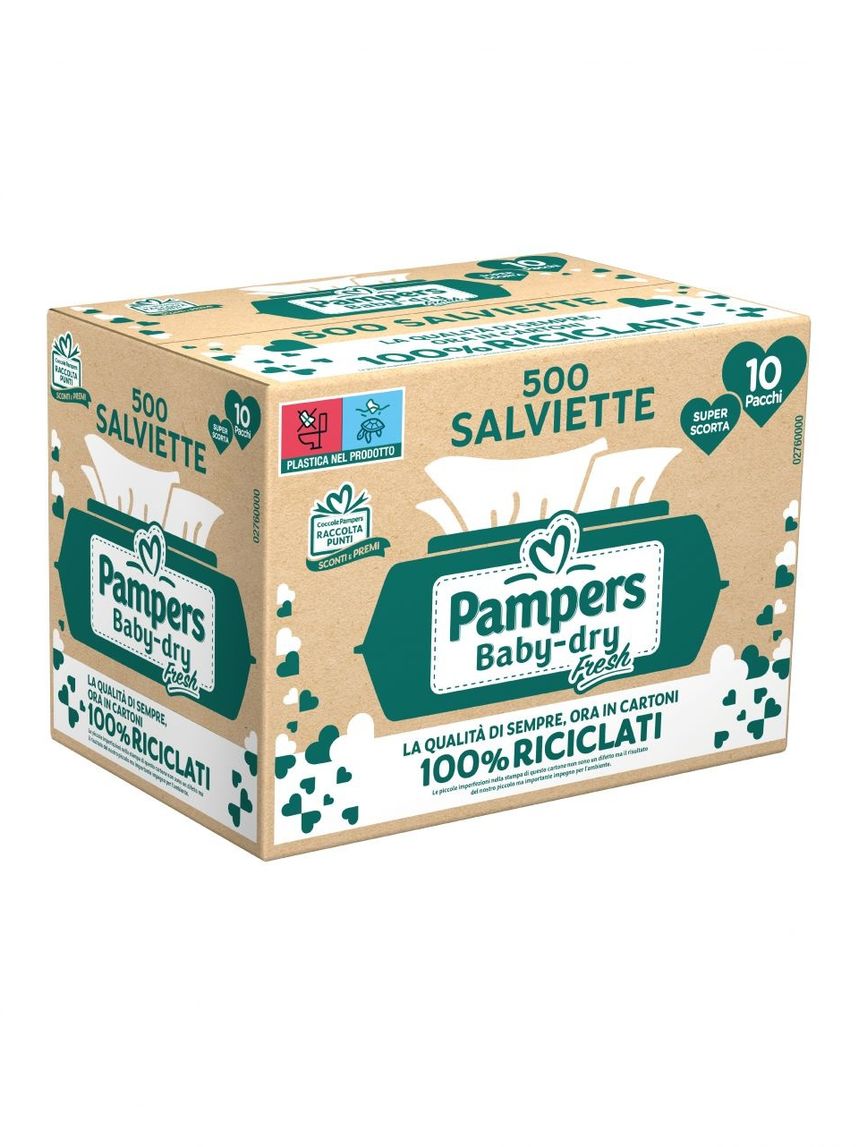 Salviette baby dry 500 pz - pampers
