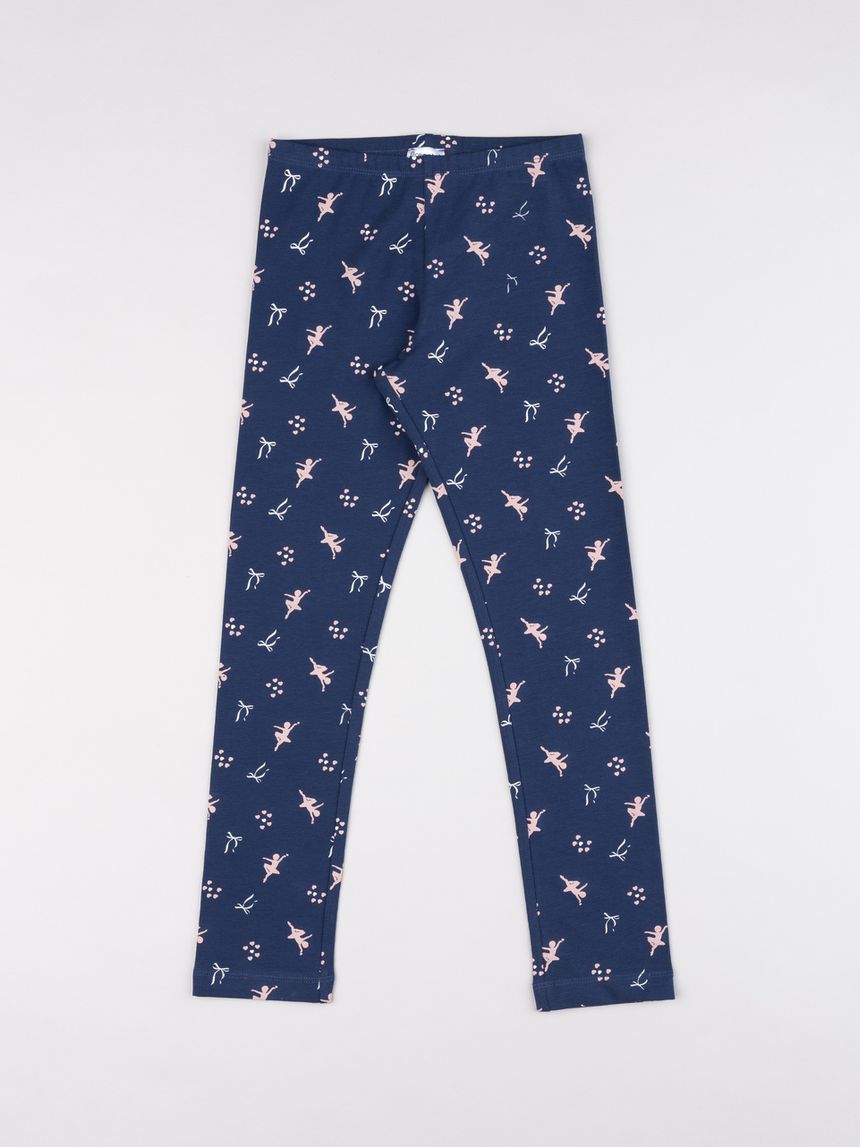 Leggin leggeri bambina blu ballerine