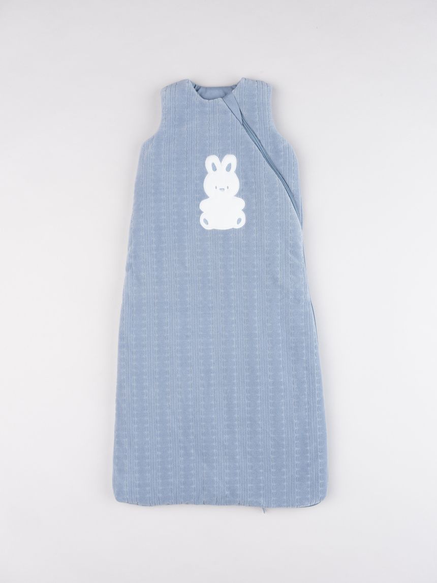 Sacco nanna neonato azzurro scuro coniglietto - tog 2.5