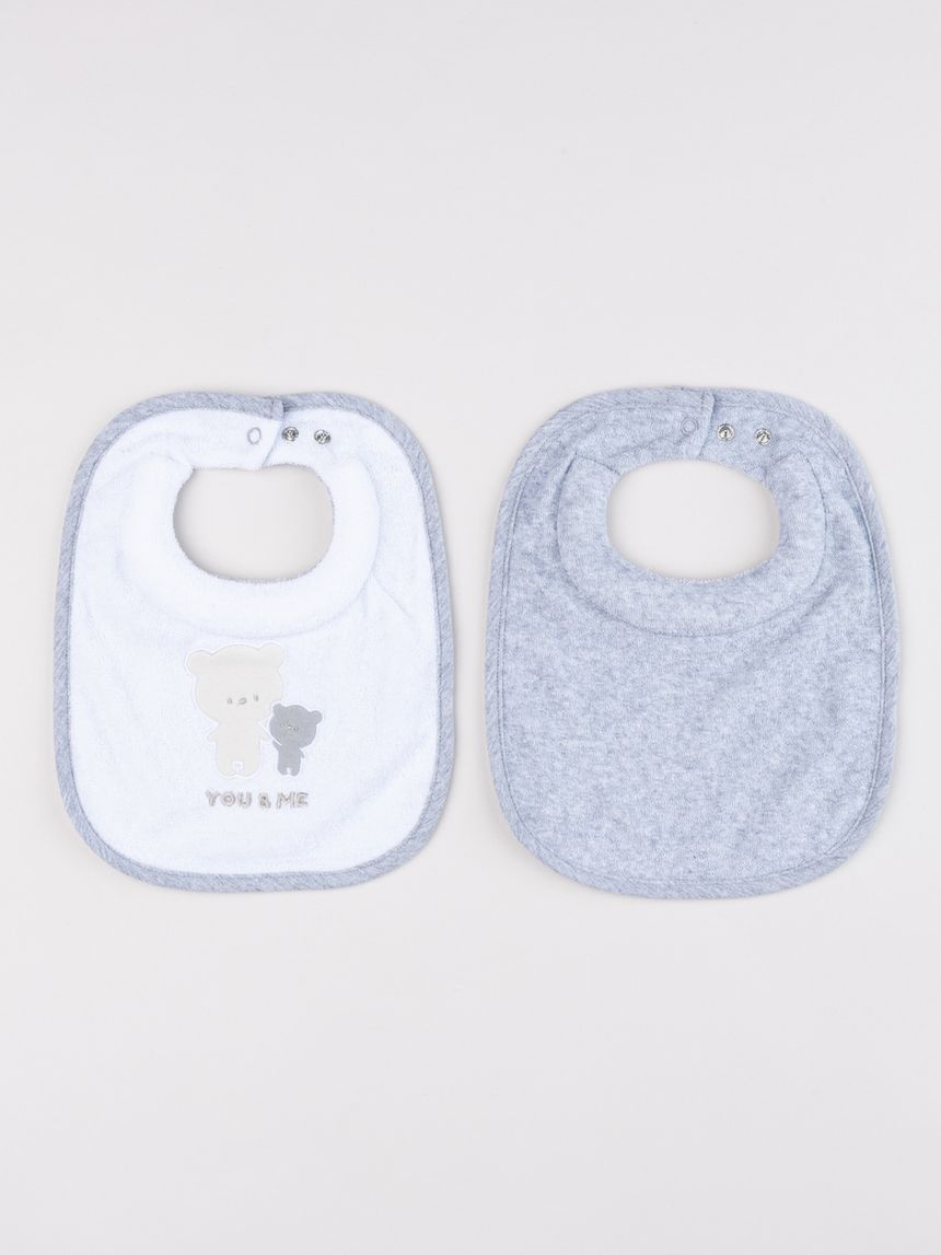 Set 2 bavaglini neonato "you & me" - orsetti