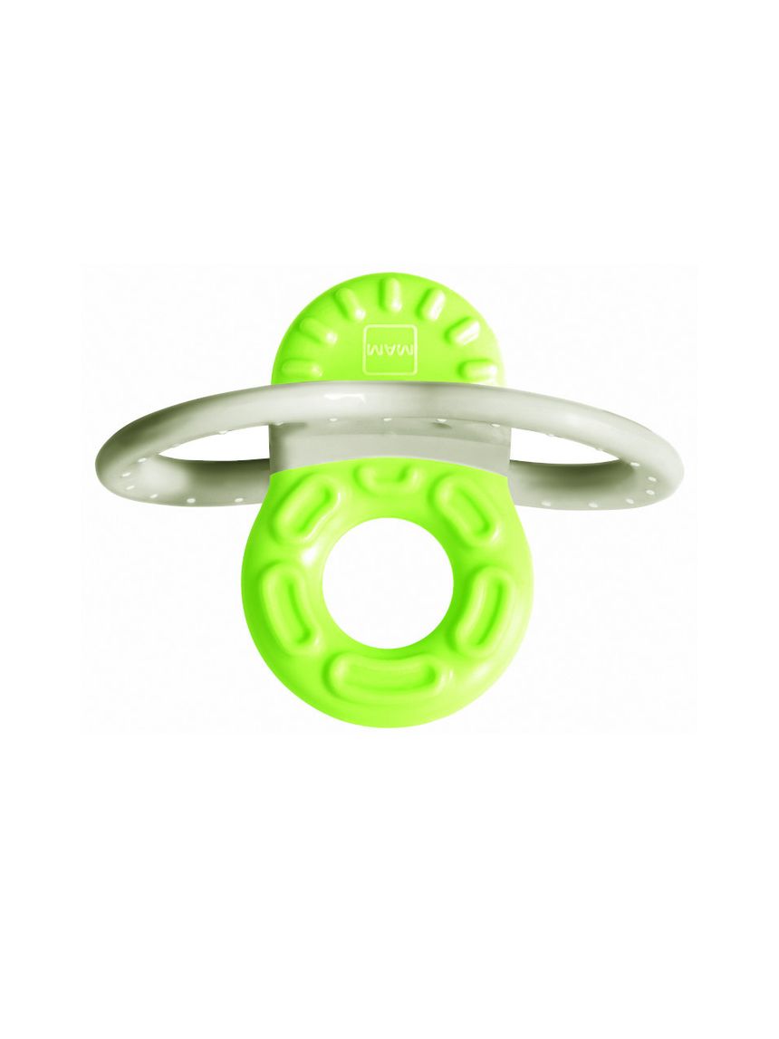 Mam bite & relax fase 1 mini dentaruolo, massaggia gengive neonati 2+ mesi, con sterilizzatore portatile per microonde, neutro