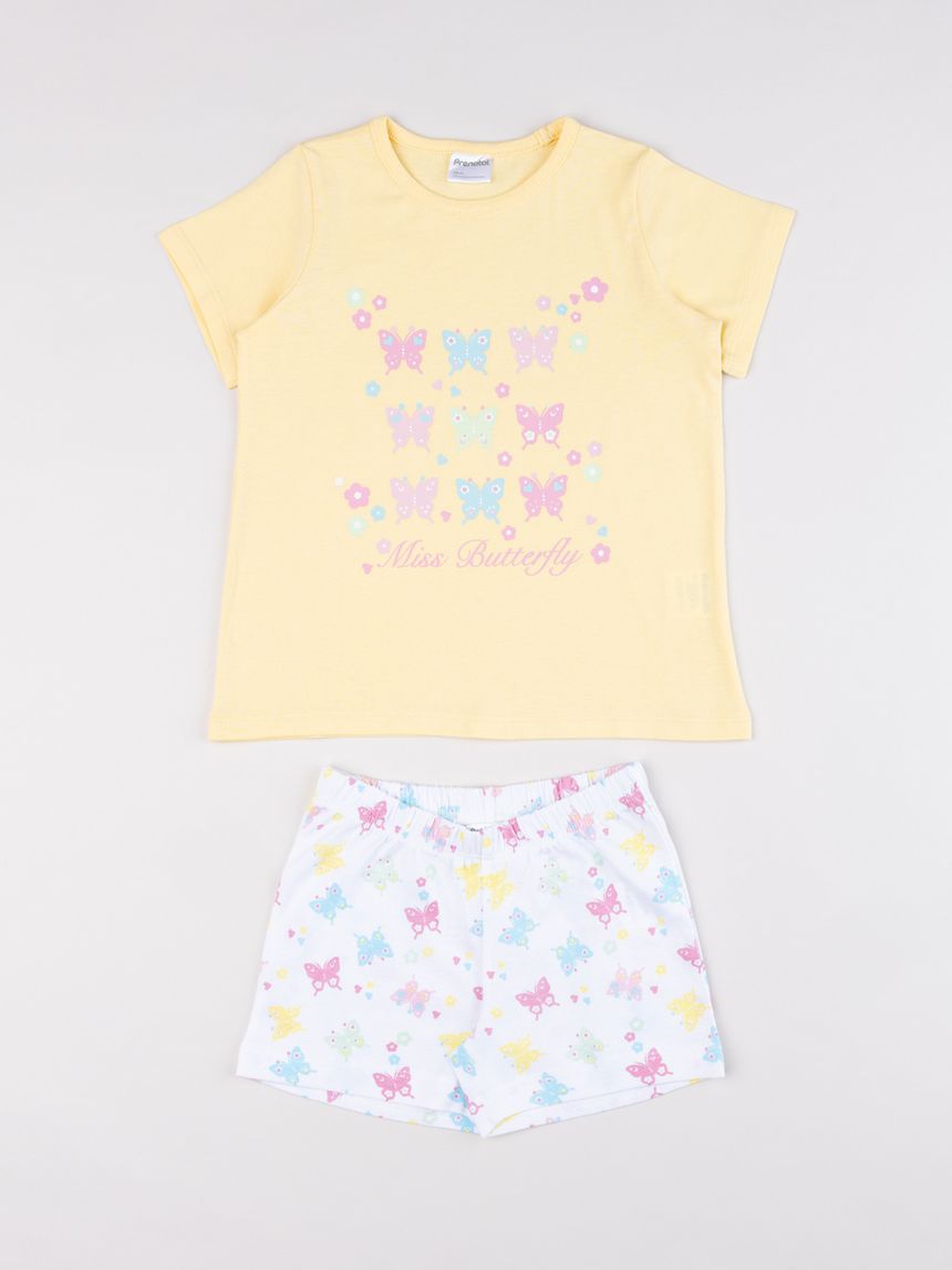 Pigiama due pezzi estivo "miss butterfly" bambina