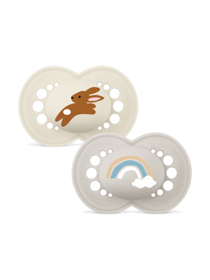 Mam original succhietto 16+ mesi (set da 2), ciuccio mam 16 36 mesi silicone con tettarella ortodontica, neutro