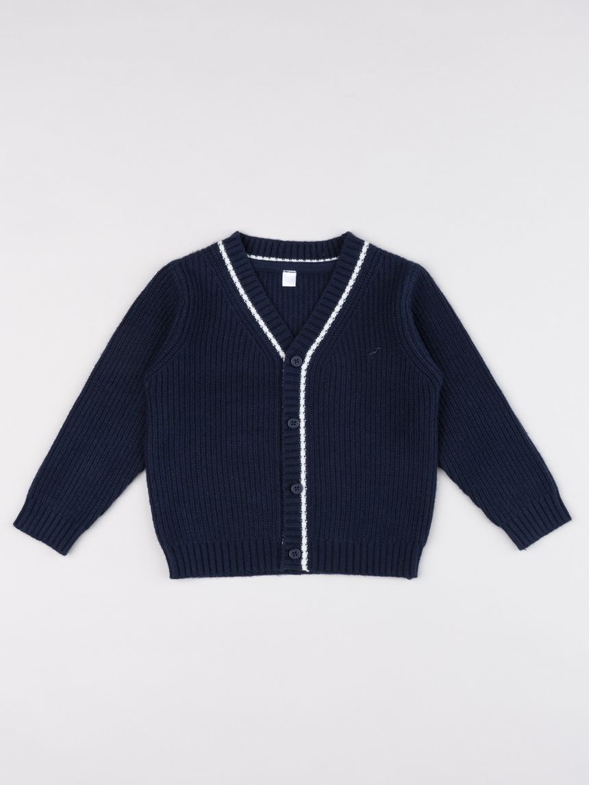 Cardigan tricot blu da bambino