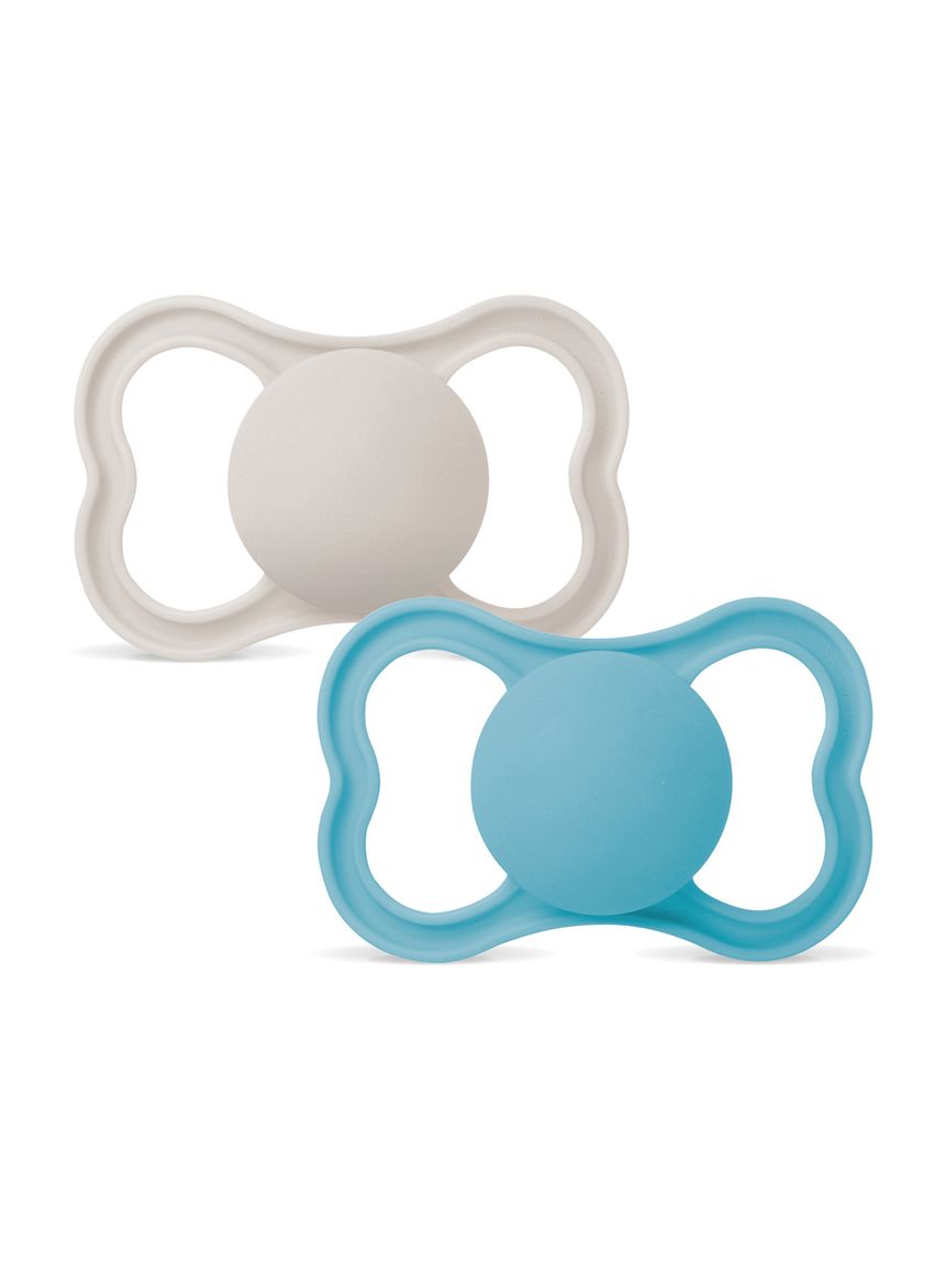 Mam air succhietto 6-16 mesi (set da 2), ciuccio mam 6-16 mesi per pelli sensibili e delicate, celeste/neutro