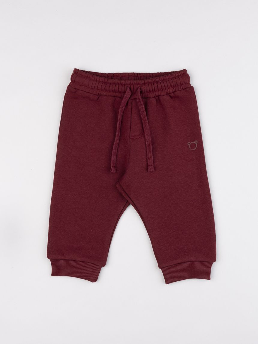 Pantalone bimbo bordeaux orsetto