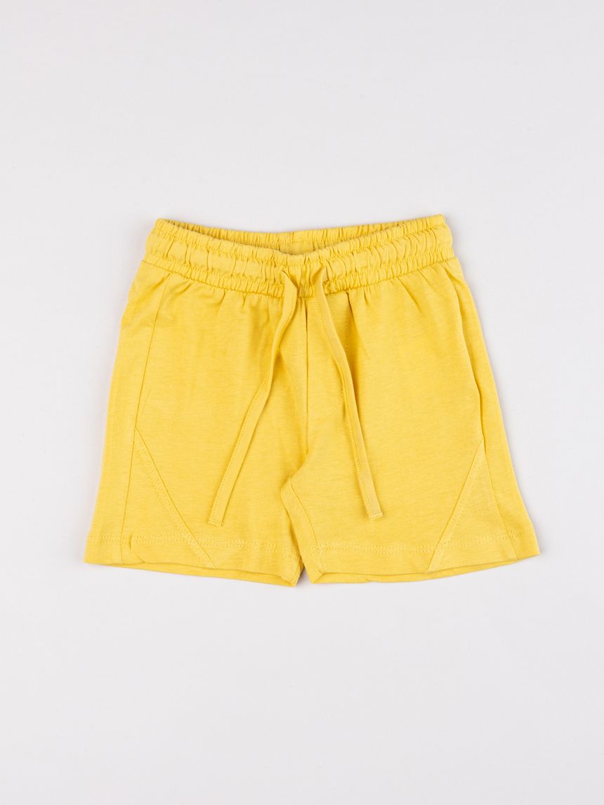 Pantaloncini bimbo in jersey giallo