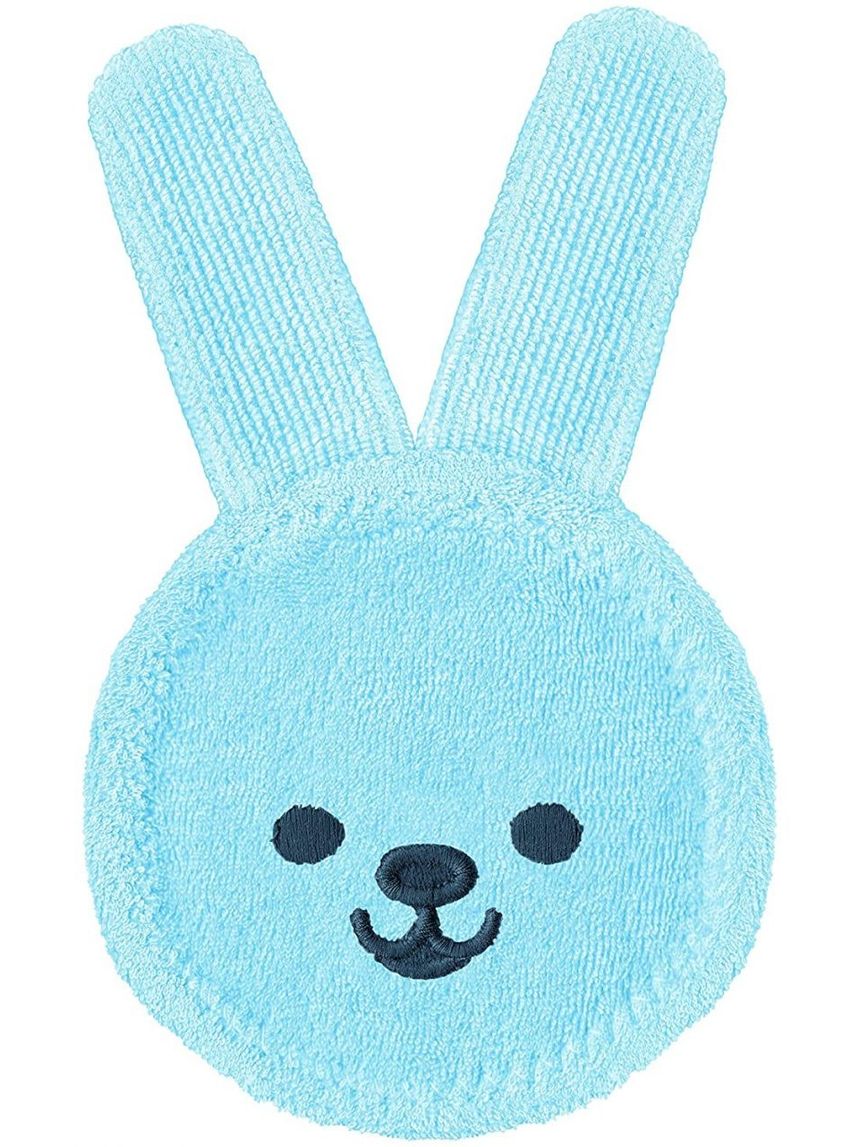Mam oral care rabbit, massaggia gengive neonati 0+ mesi in microfibra, neonato accessori utili per pulizia della cavità orale, azzurro