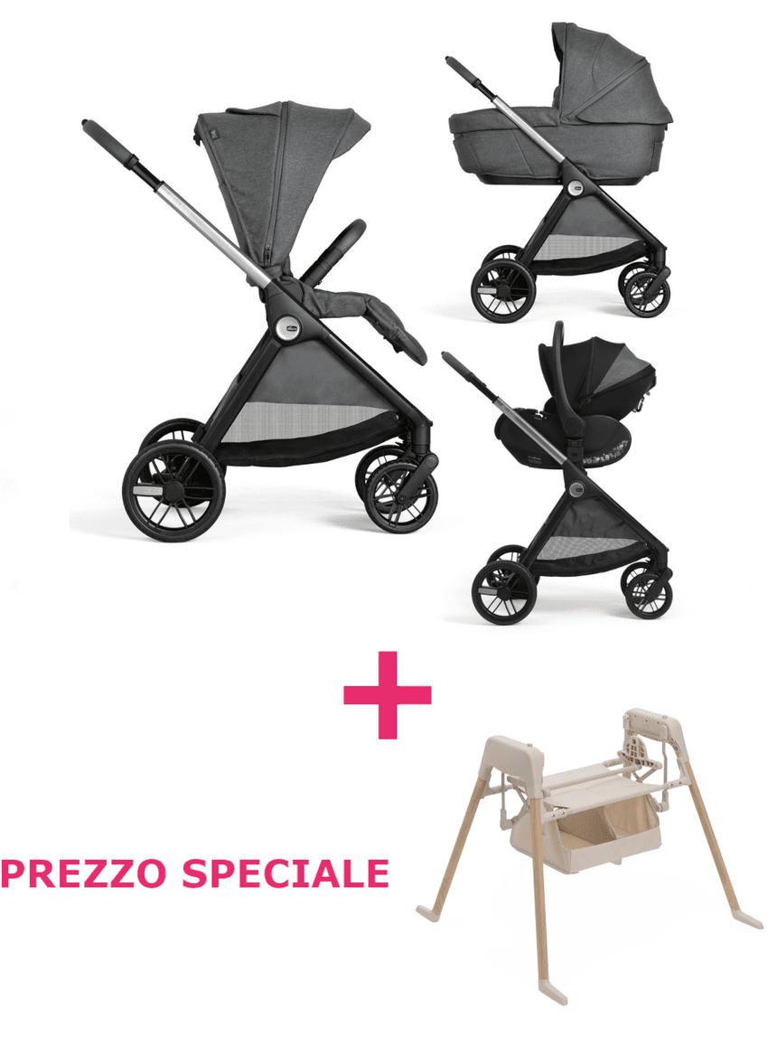 Trio bellagio 2 grand confort first seat rec black satin + base e-lullaglide a un prezzo speciale