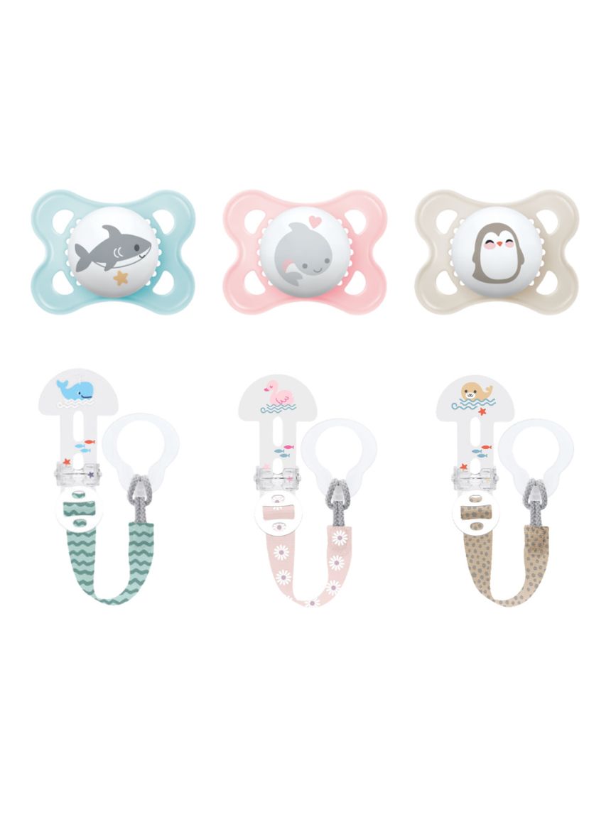 Combi pack succhietto original 2-6 mesi + clip it! colori assortiti - mam
