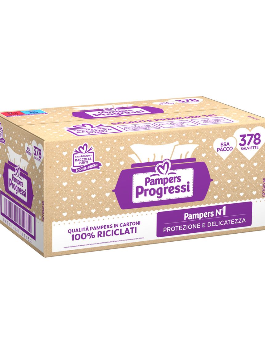 Salviette progressi 378 pz - pampers