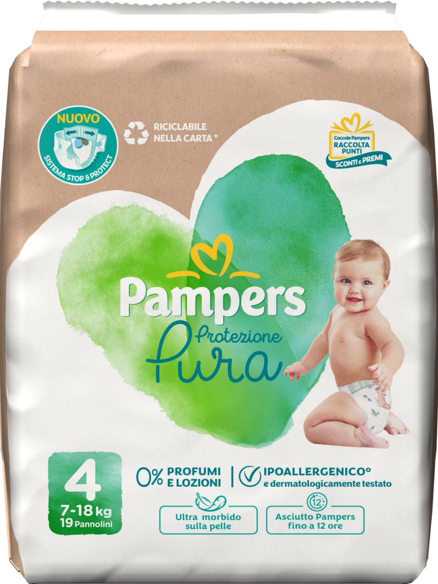 Pampers protezione pura maxi x19 pezzi