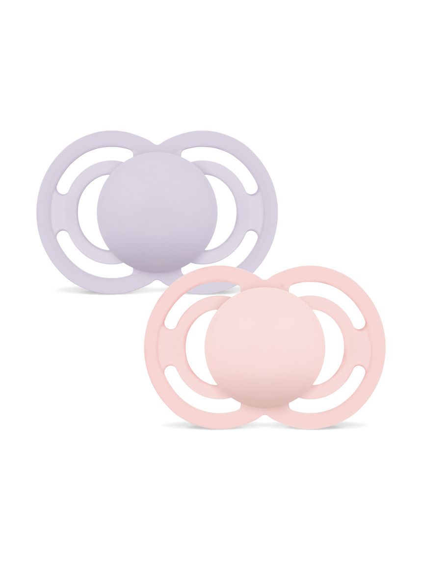 Mam perfect confezione doppia succhietto 16+ mesi (set da 2), ciuccio mam 16 36 mesi silicone per uno sviluppo sano del cavo orale, rosa/lilla