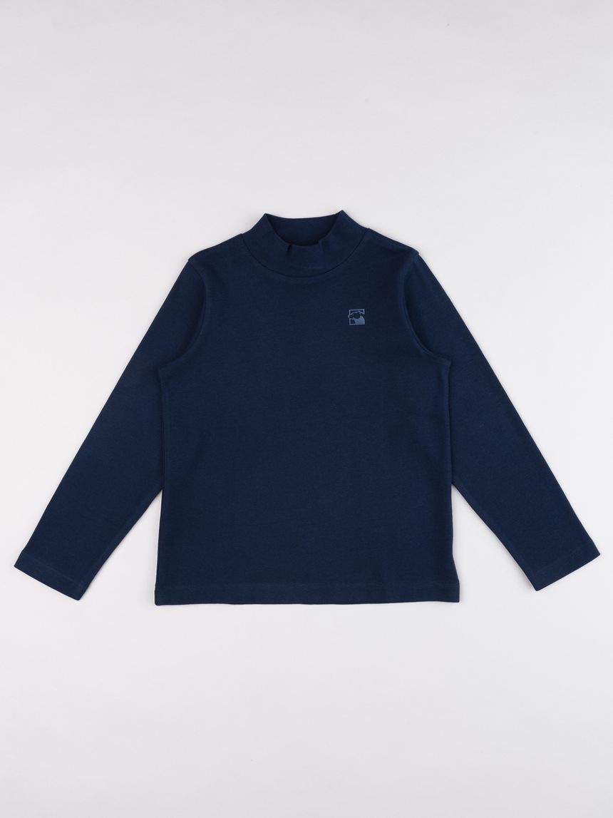 Lupetto da bambino con patch total blu