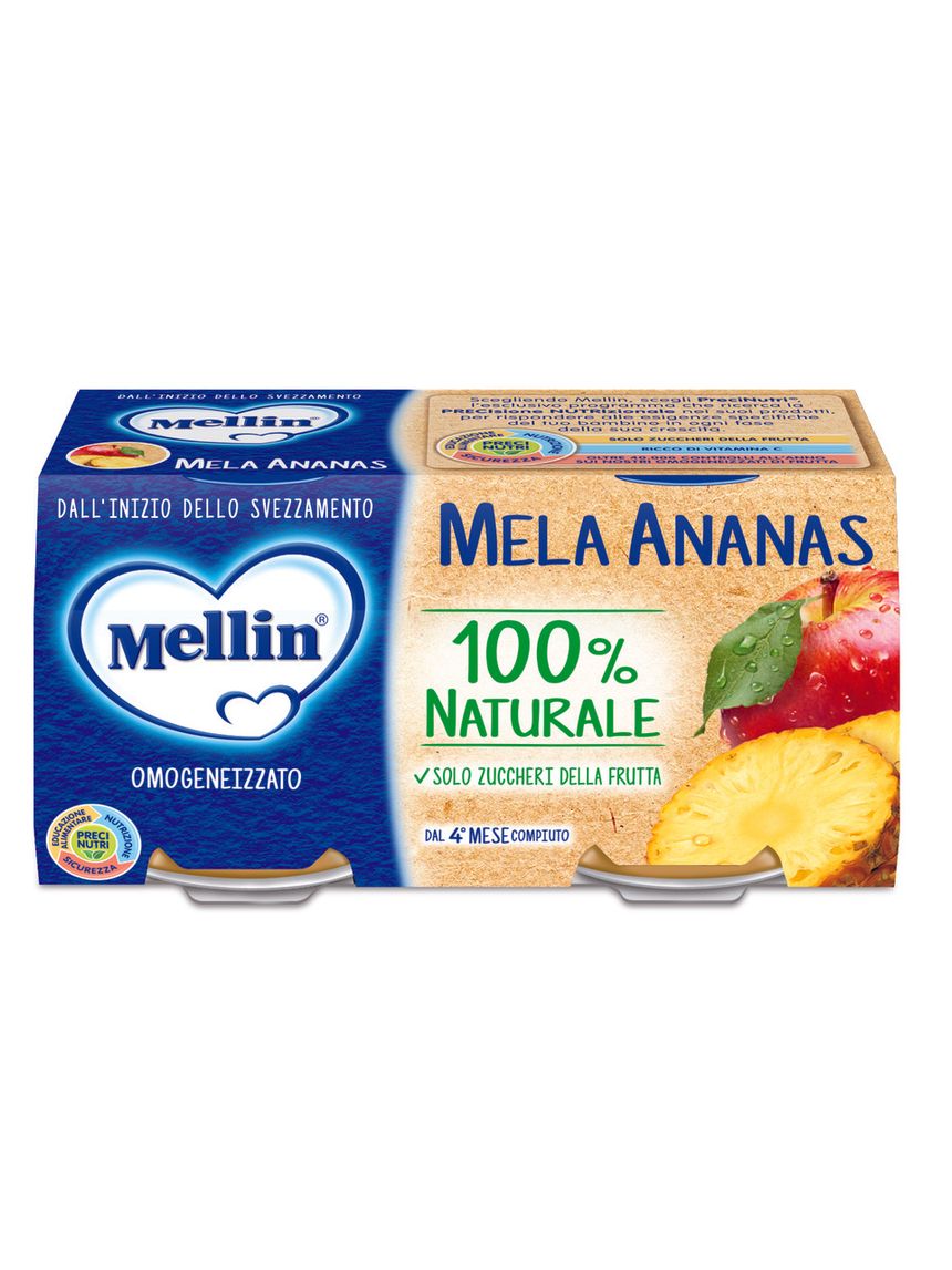 Omogeneizzato mela ananas 2x100 gr - mellin