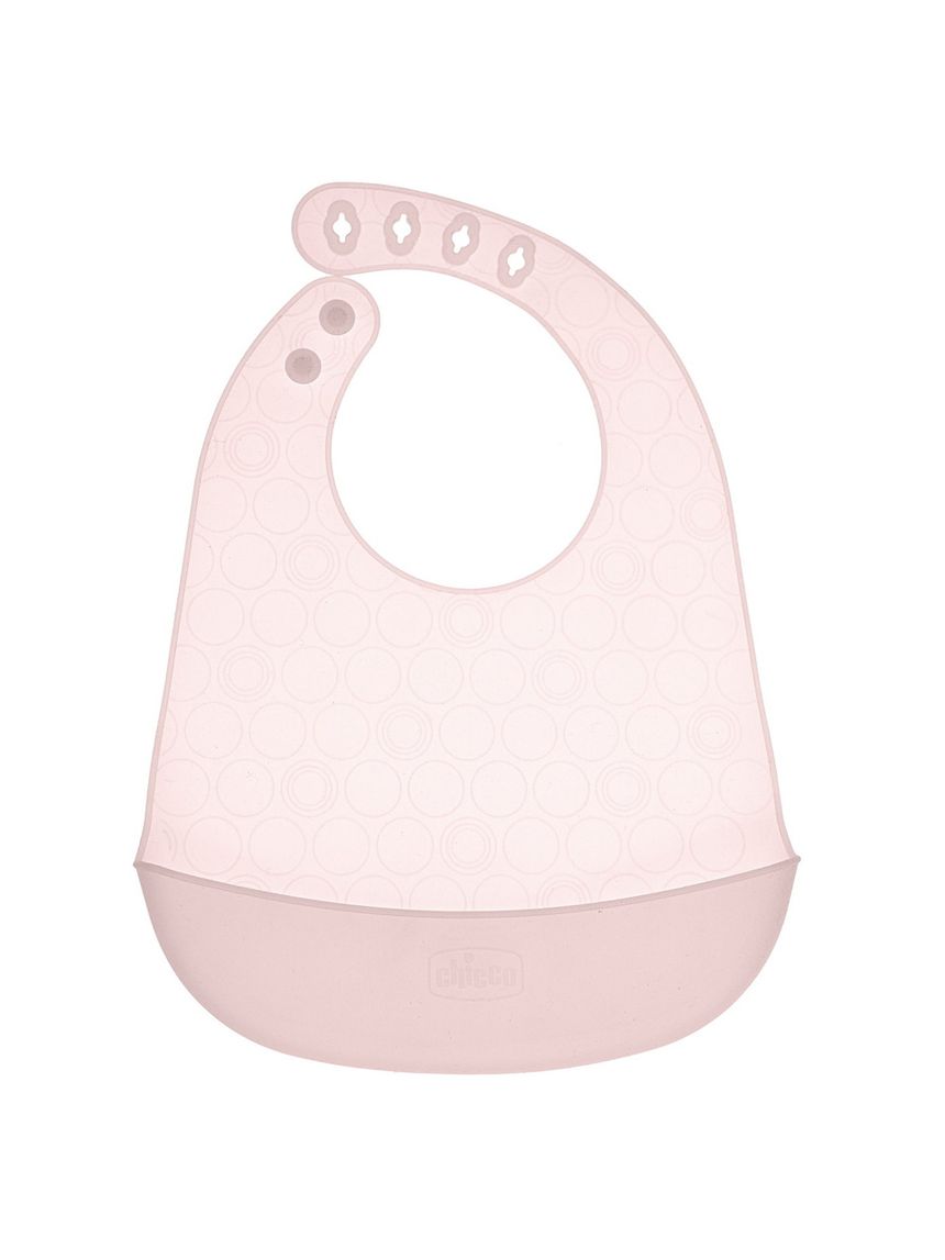 Bavaglia in silicone con tasca rosa - chicco