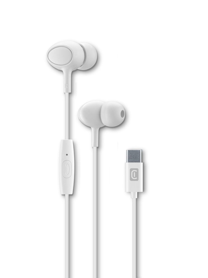 Auricolari in-ear bluetooth porta usb-c bianco - cellularline