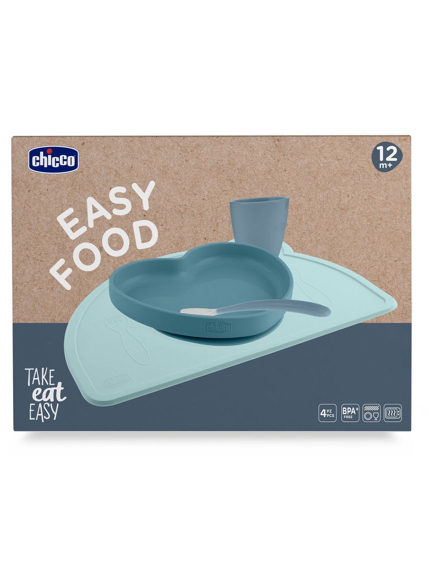 Set pappa silicone azzurro 12m+ - chicco