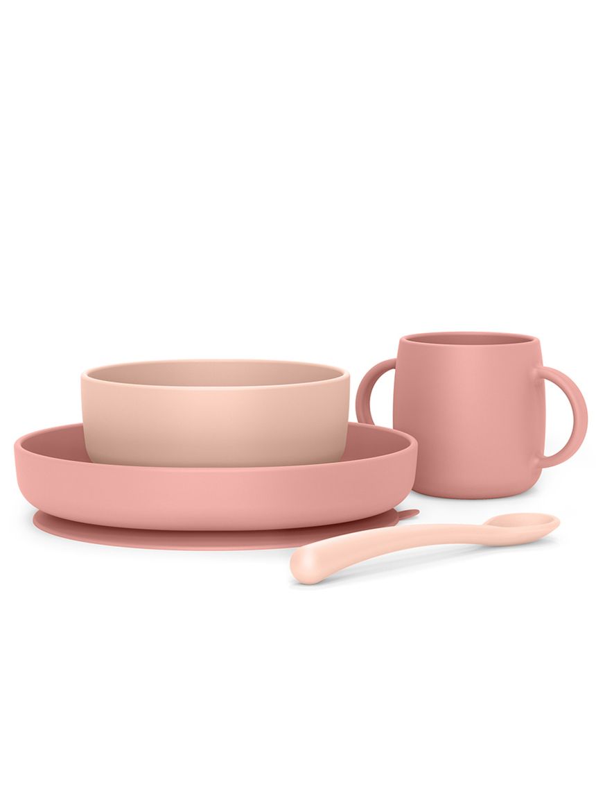 Set svezzamento silicone +6m rosa - suavinex
