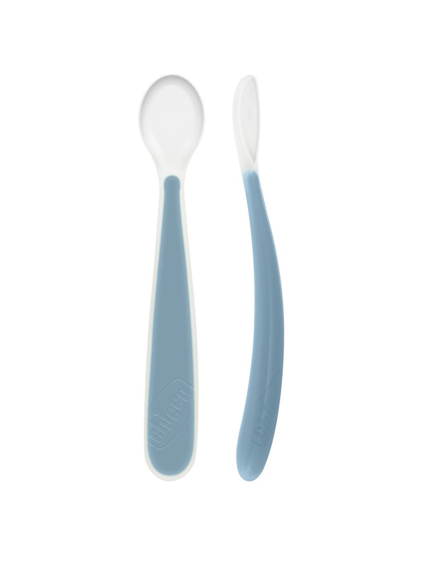 Cucchiaino soft doppio 6m+ azzurro  1 - chicco