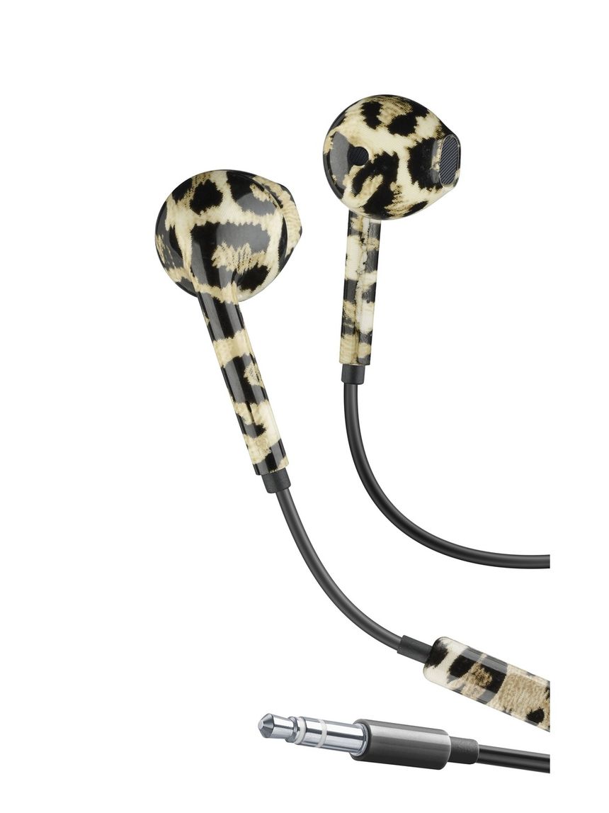 Auricolari capsula con microfono e jack 3.5 animalier - music sound