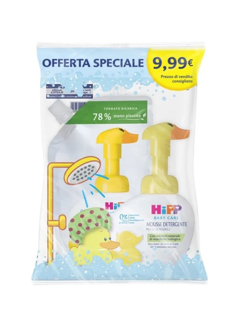 Special pack paperella mousse detergente 250 ml + paperella mousse detergente ricarica 250 m - hipp