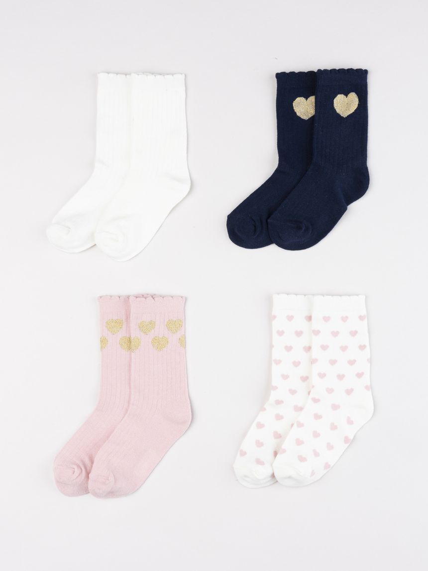 Pack 4 calze bimba multicolor