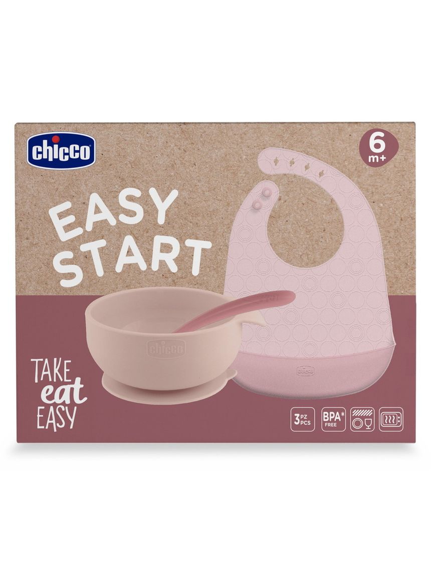 Set pappa silicone rosa 6m+ - chicco