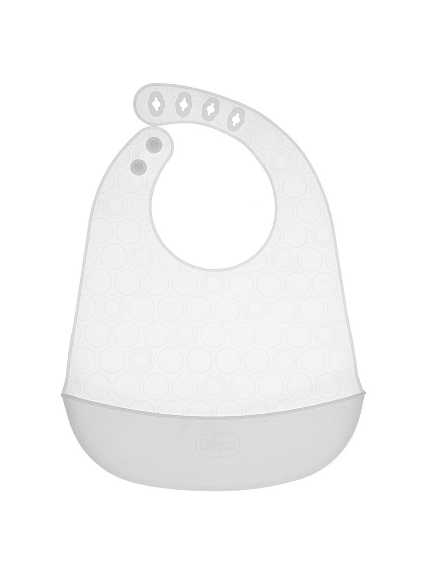 Bavaglia in silicone con tasca grigio - chicco