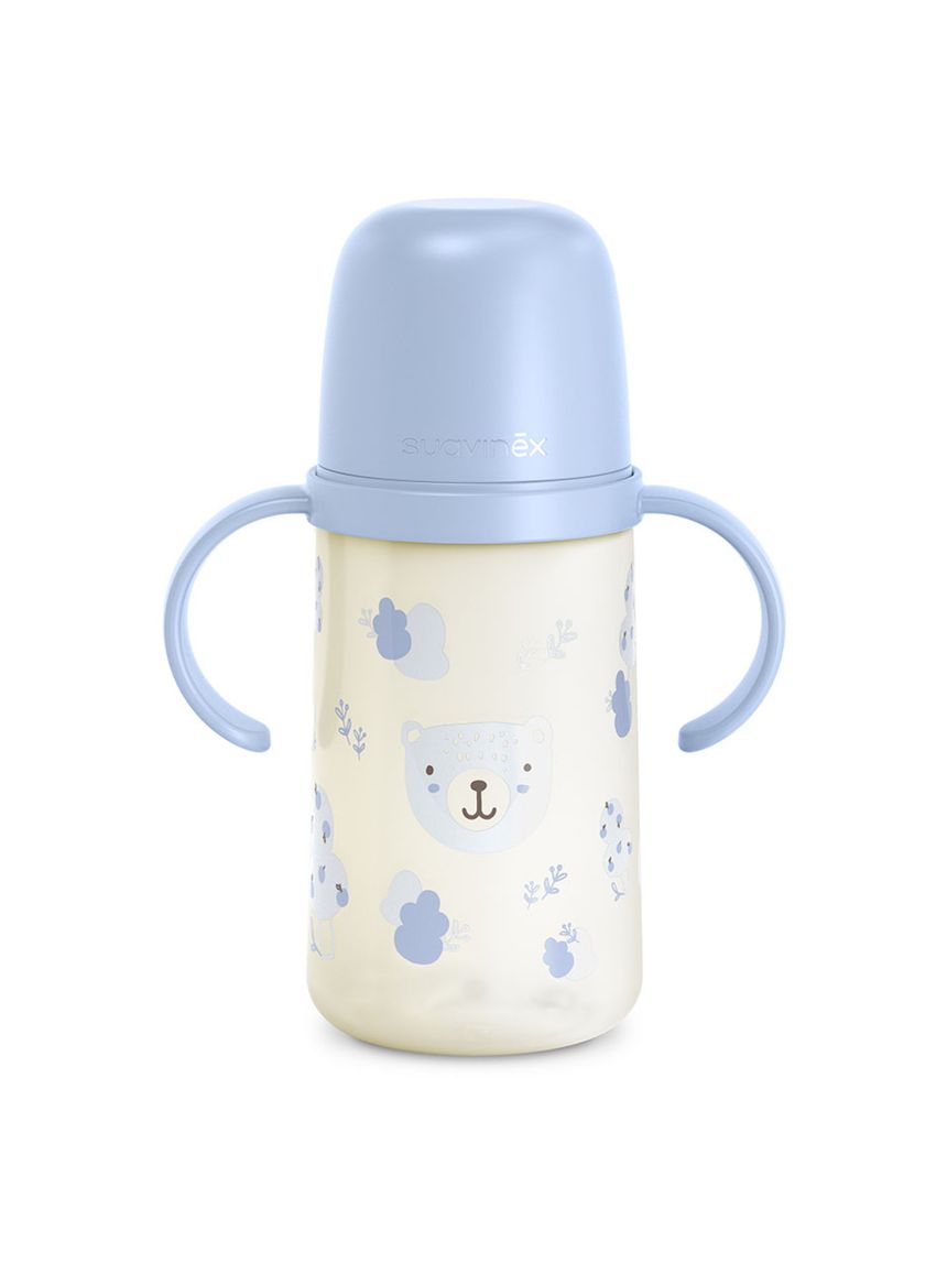 Wild&free biberon antigoccia con manici 270ml +6m azzurra - suavinex