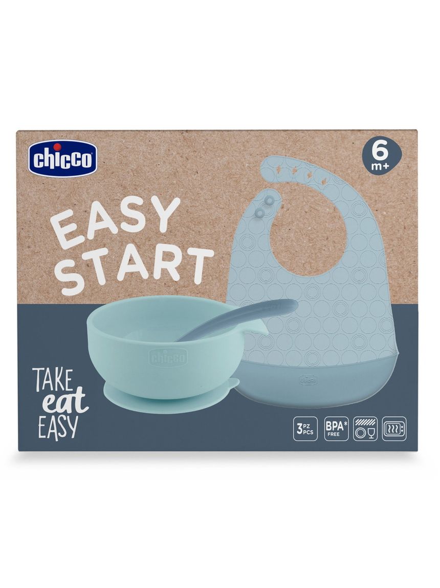Set pappa silicone azzurro 6m+ - chicco