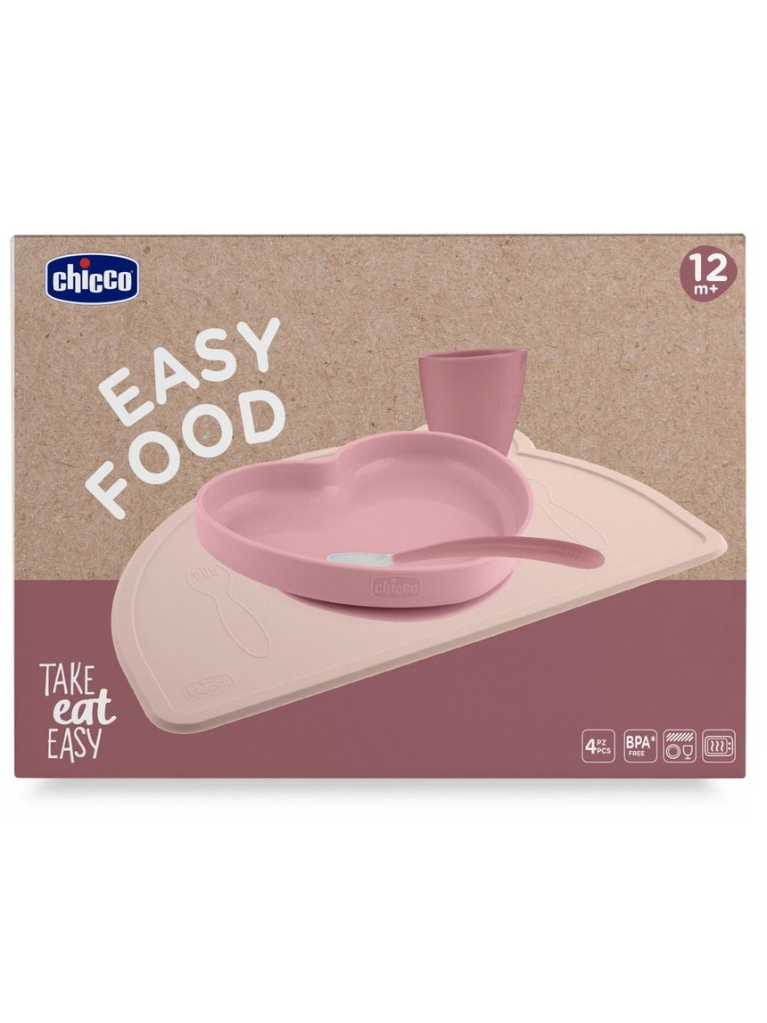 Set pappa silicone rosa 12m+ - chicco