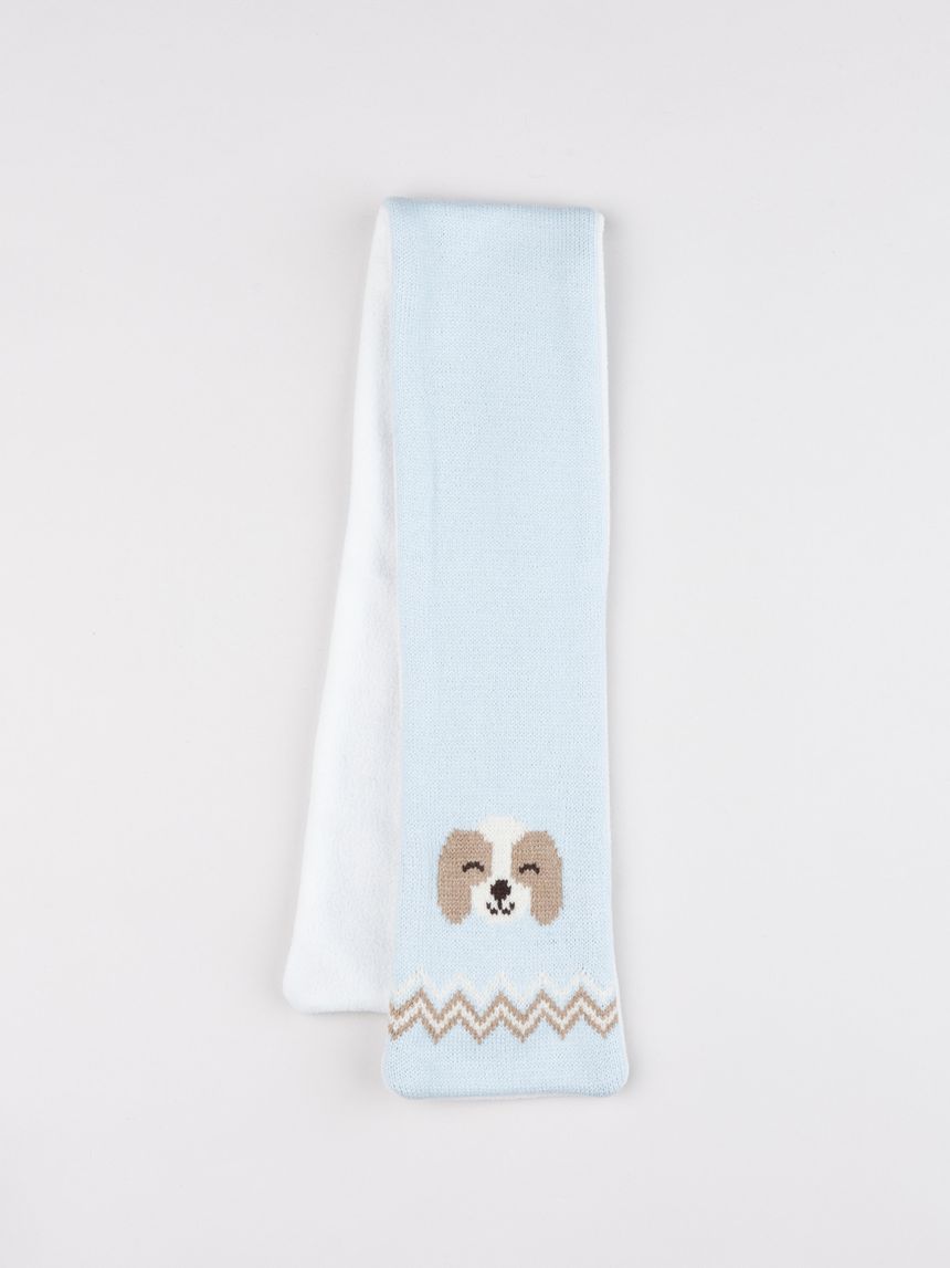Sciarpa bimbo azzurra cagnolino