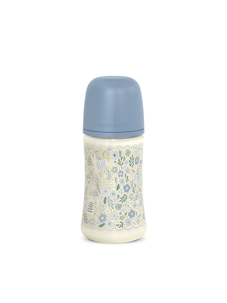 Wonderland biberon poliammide silicone 360ml azzurro - suavinex