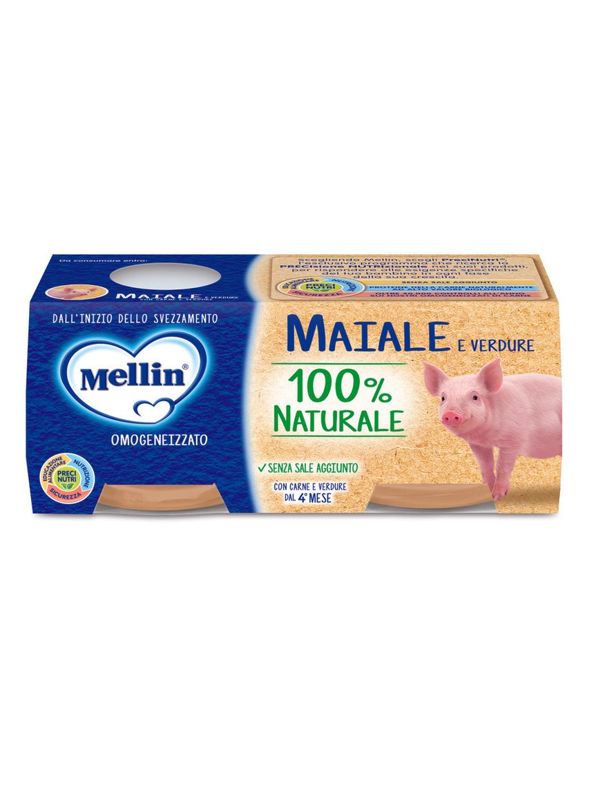 Omogeneizzato maiale e verdure 2x80 g. - mellin
