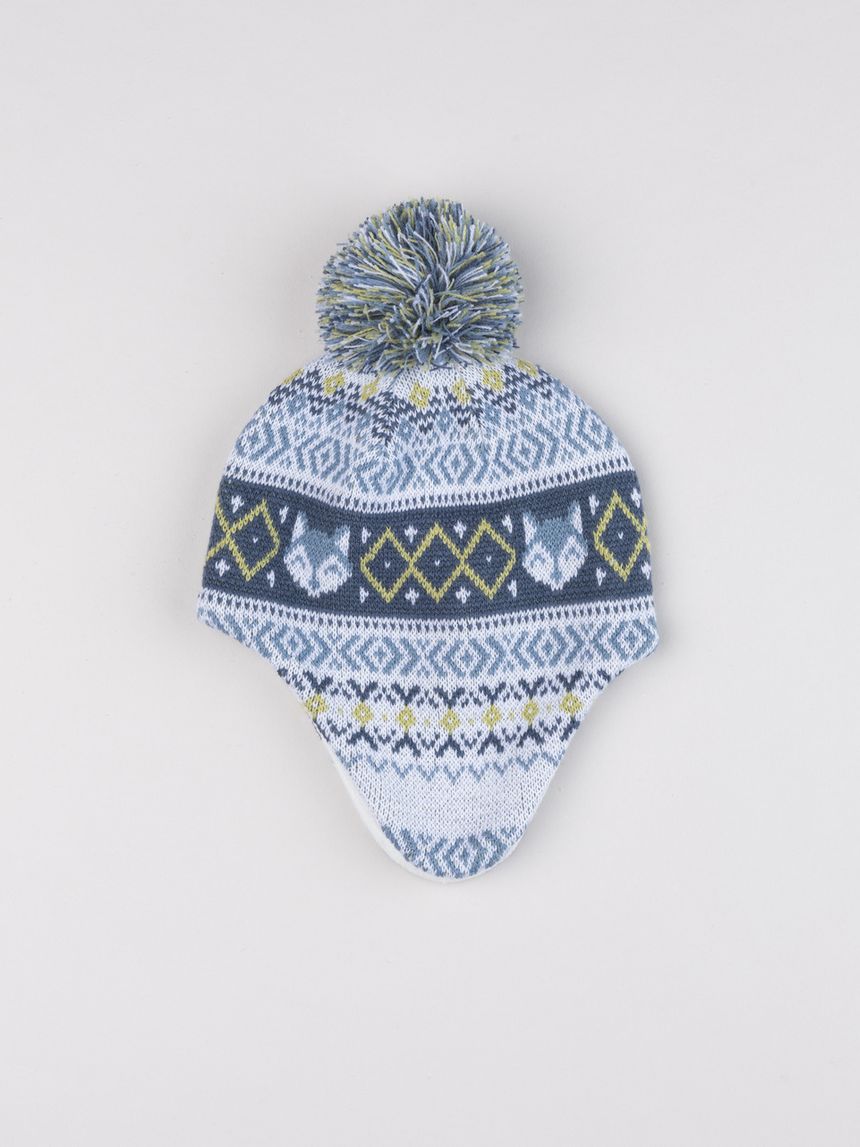 Peruviano tricot ambino azzurro volpe