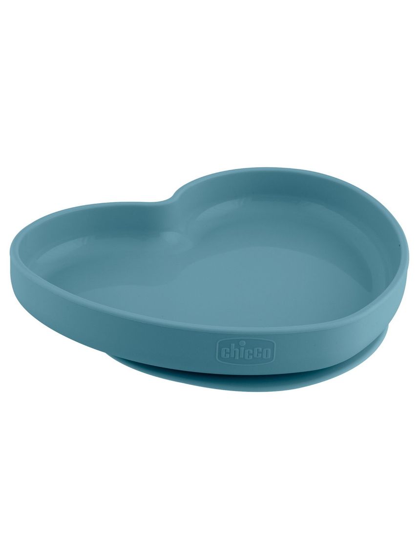 Piatto cuore silicone azzurro 9m+ - chicco