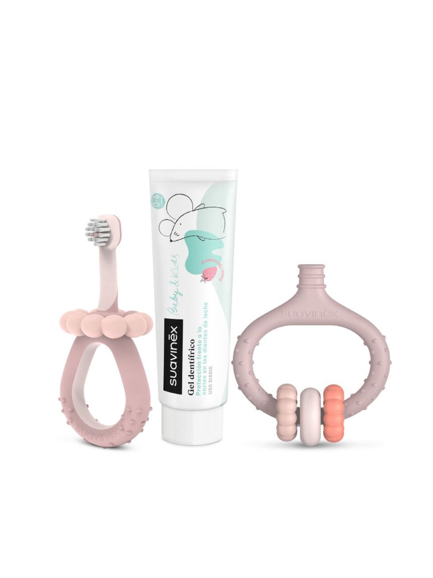 Oral care il mio primo set di igiene orale +0m rosa - suavinex