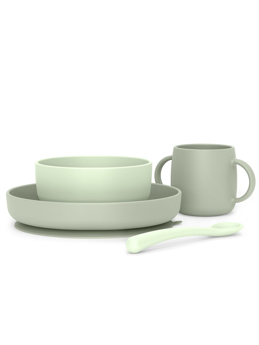 Set svezzamento silicone +6m verde - suavinex