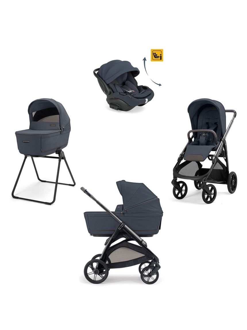 Aptica system quattro - sapphire blue con telaio litio e seggiolino auto darwin infant recline evo - inglesina